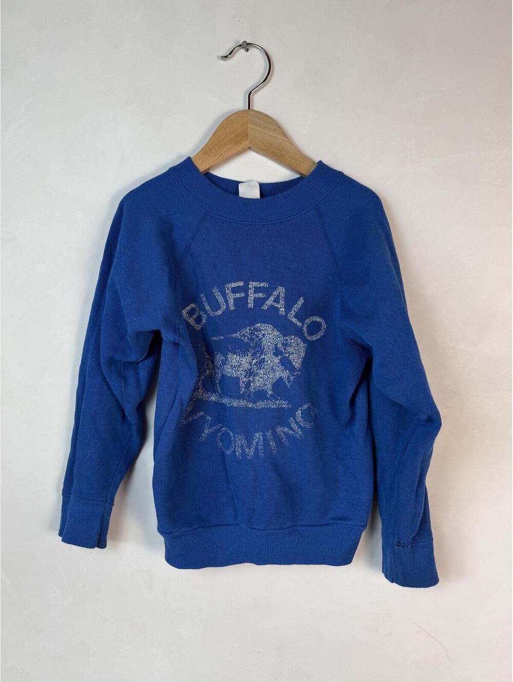 Vintage Kids Blue Buffalo Wyoming Sweatshirt